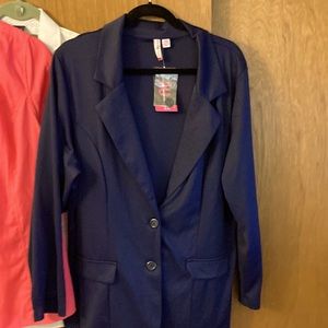 NWT Jersey knit Navy Blazer 2x